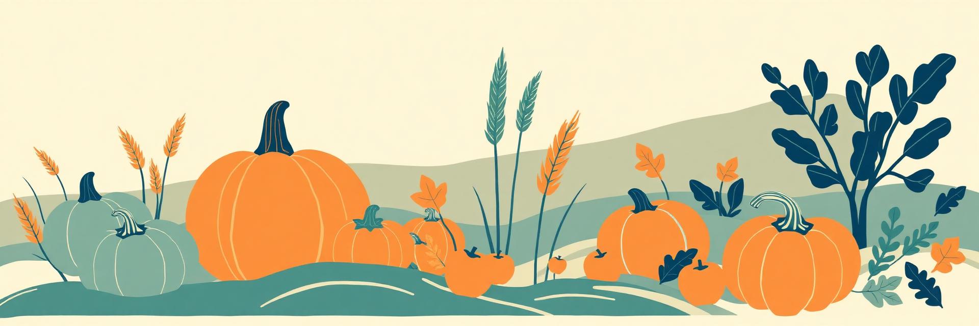 Autumn Bingo Cards illustration in retro screenprint style